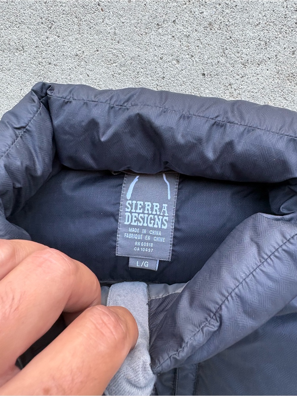 Vintage Sierra Designs Down Puffer Vest Black Micro Ripstop 23x25 Large - Picture 3 of 4